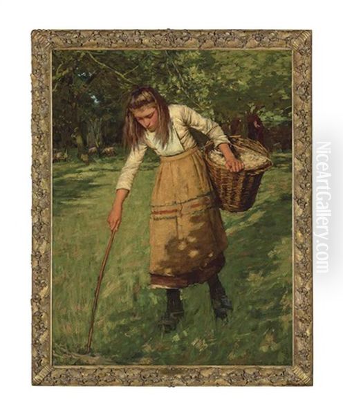 The Wool Gatherer Oil Painting by Henry Herbert La Thangue