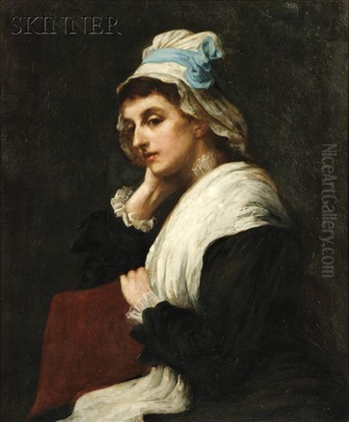 Portrait Of A Seated Woman Oil Painting by Henry Herbert La Thangue