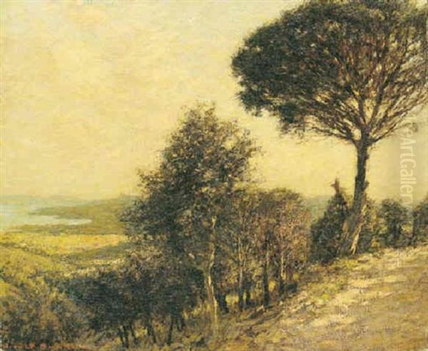 A Provencal Landscape, Bormes Oil Painting by Henry Herbert La Thangue