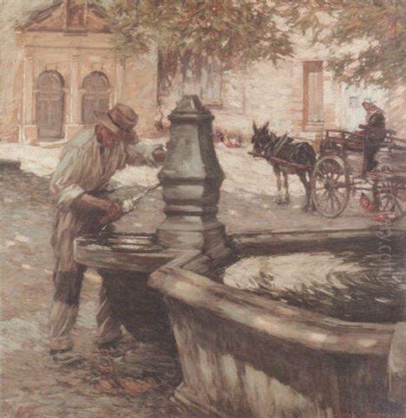 Provencal Workers Oil Painting by Henry Herbert La Thangue