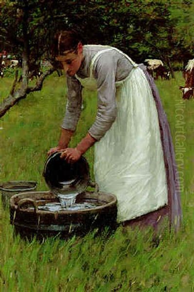 Water For The Herd Oil Painting by Henry Herbert La Thangue