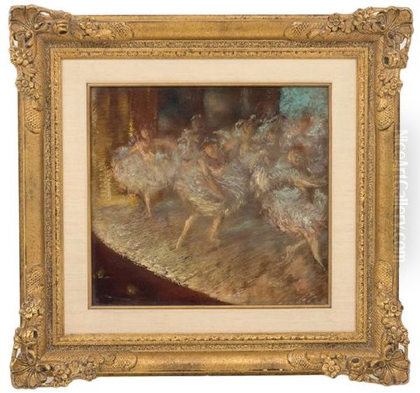 Ballet A L'opera Oil Painting by Gaston La Touche