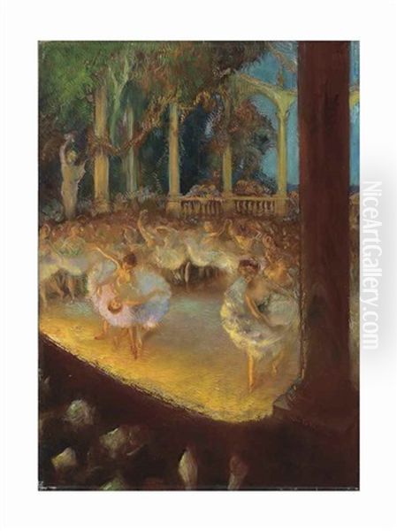 Le Ballet Oil Painting by Gaston La Touche