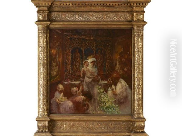 L'adoration De La Vierge Oil Painting by Gaston La Touche