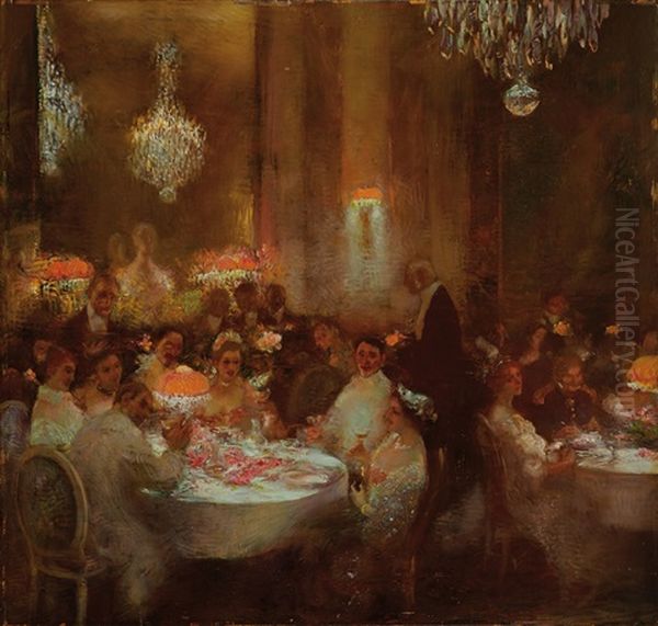 Apres Le Bal Oil Painting by Gaston La Touche