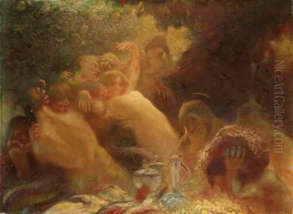 La Tentation De Saint Antoine Oil Painting by Gaston La Touche