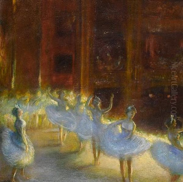 Le Ballet Oil Painting by Gaston La Touche