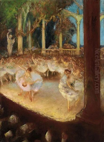 Le Ballet Oil Painting by Gaston La Touche