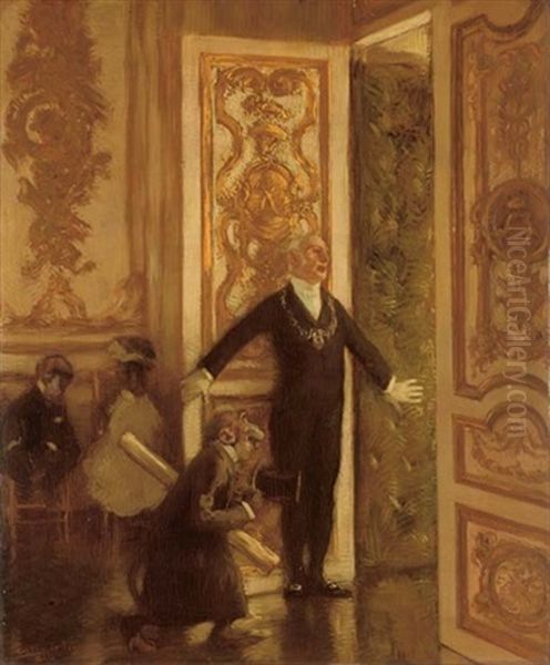 L'audience Oil Painting by Gaston La Touche