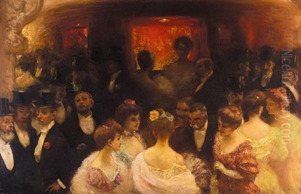 L'entr'acte Oil Painting by Gaston La Touche