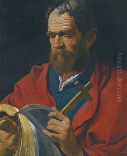 Saint Andrew Oil Painting by Georges de La Tour