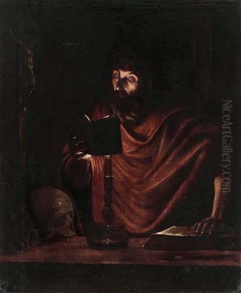 Saint Jerome Oil Painting by Georges de La Tour