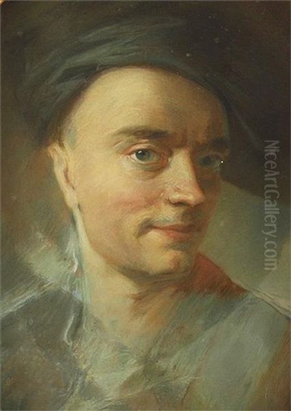 Selbstportrait Oil Painting by Maurice Quentin de La Tour