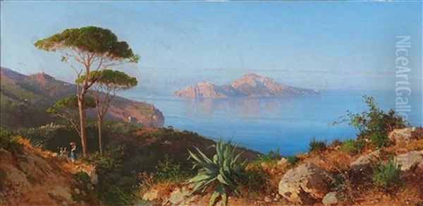 View Of Capri Oil Painting by Alessandro la Volpe