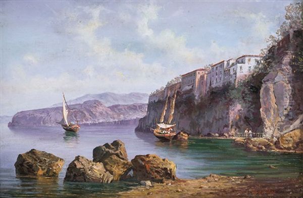 Sorrento Oil Painting by Alessandro la Volpe