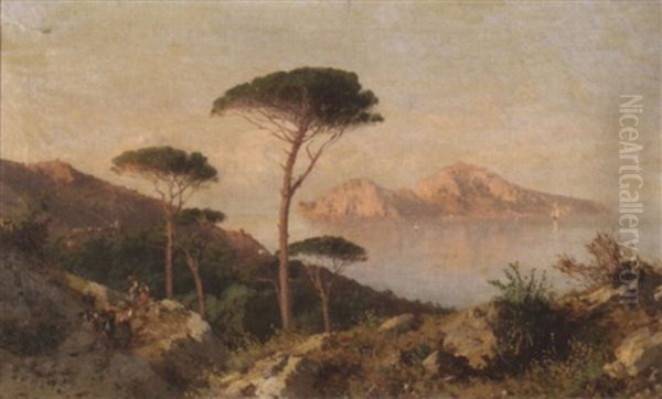 Blick Auf Capri Oil Painting by Alessandro la Volpe