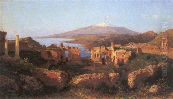 Il Teatro Di Taormina Oil Painting by Alessandro la Volpe