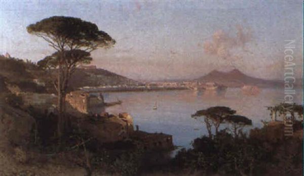 Napoli Da Posillipo Oil Painting by Alessandro la Volpe