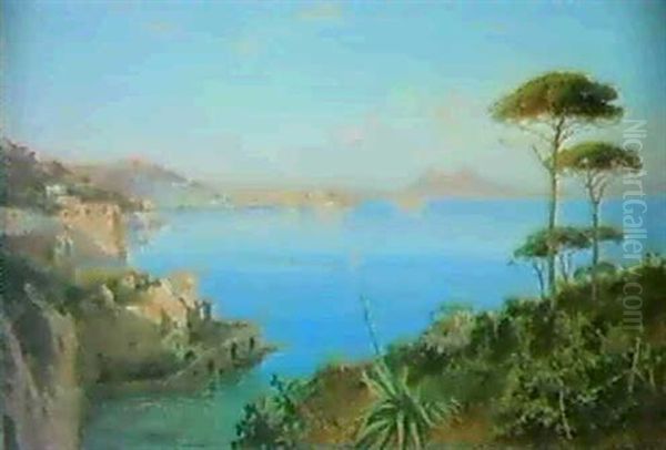 Il Golfo Di Napoli Da Posillipo Oil Painting by Alessandro la Volpe