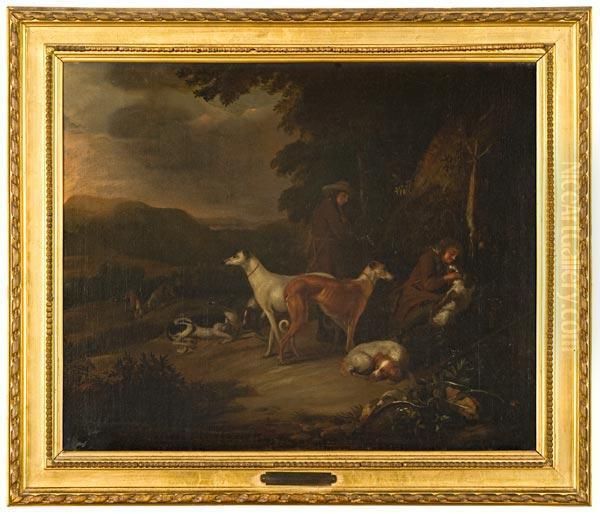 Paesaggio Con Sosta Di Cacciatori Oil Painting by Adriaen Cornelisz. Beeldemaker