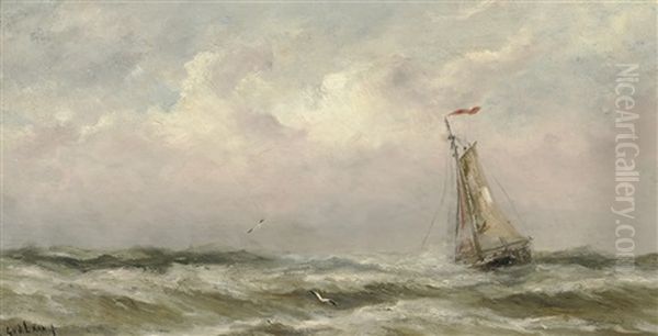 Hooge Zee Oil Painting by Gerard Van Der Laan