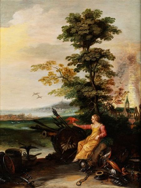 Allegorie Des Friedens Oil Painting by Jasper van der Laanen