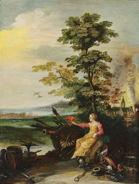 Allegorie Des Feuers Oil Painting by Jasper van der Laanen