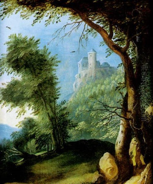 Paysage Au Chateau Oil Painting by Jasper van der Laanen