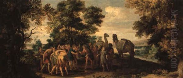 Joseph Sold Into Slavery Oil Painting by Jasper van der Laanen