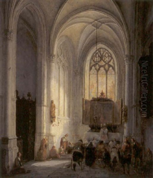 Andacht Oil Painting by Bernardus Van De Laar