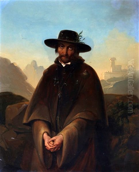 Pelgrim Terug Van Bedevaart Santiago De Compostella Oil Painting by Jan Hendrik van de Laar