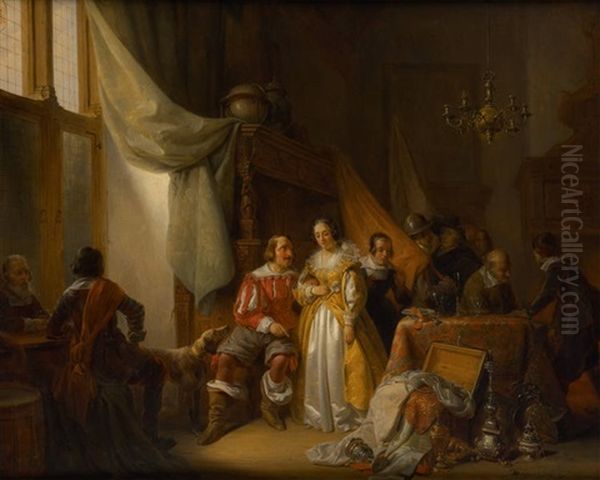 Les Preparatifs Du Mariage Oil Painting by Jan Hendrik van de Laar