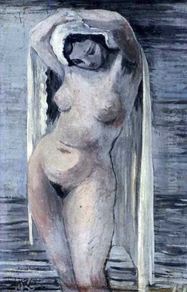 Weiblicher Akt Bei Der Morgentoilette Oil Painting by Lucien A. Labaudt