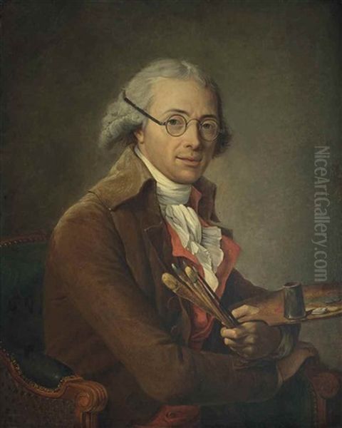 Portrait Du Peintre Francois-andre Vincent (1746-1816) Oil Painting by Adelaide Labille-Guiard