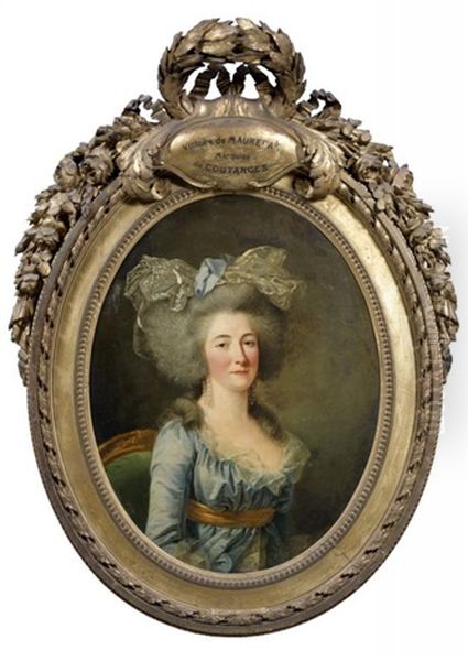 Portrait De Victoire De Maurepas, Marquise De Coutances Oil Painting by Adelaide Labille-Guiard