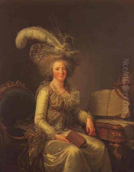 Portrait De Madame Elisabeth Oil Painting by Adelaide Labille-Guiard