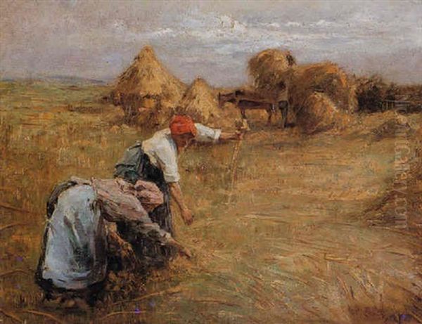 Haymaking Oil Painting by Eugene Labitte