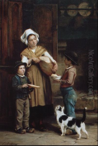 Le Gouter Oil Painting by Eugene Labitte