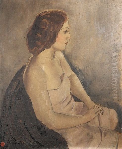 Modele Assis Oil Painting by Charles Laborde