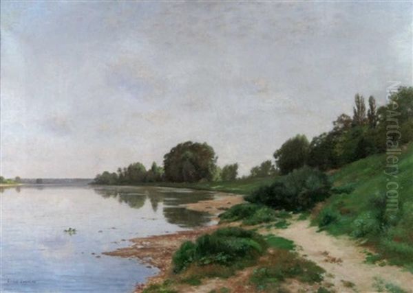 Les Bords De Loire Oil Painting by Edme-Emile Laborne