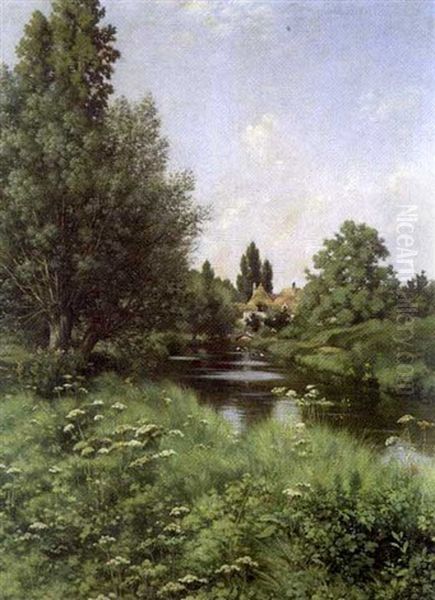 Riviere En Touraine Oil Painting by Edme-Emile Laborne