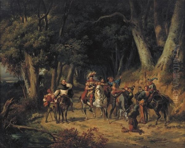 The Encounter Oil Painting by Pierre-Antoine Labouchere