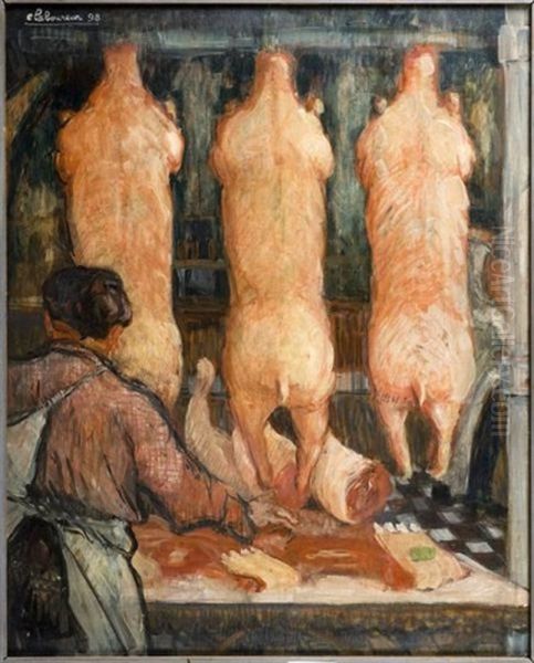 L'etal Oil Painting by Jean-Emile Laboureur