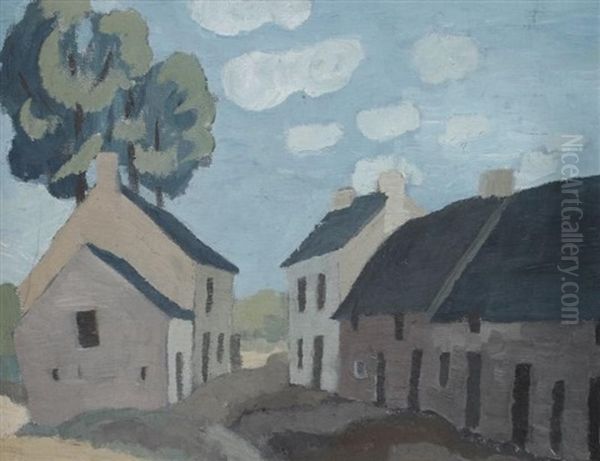 La Rue Du Village Oil Painting by Jean-Emile Laboureur