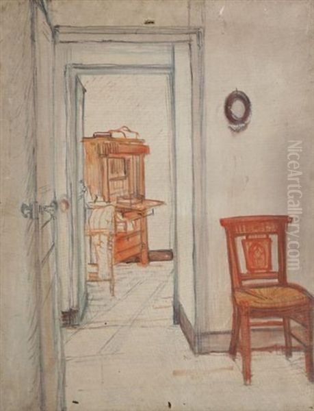 La Chambre Au Secretaire Oil Painting by Jean-Emile Laboureur