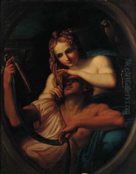 Rinaldo And Armida Oil Painting by Pietro Labruzzi