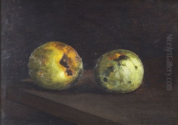 Dos Manzanas Oil Painting by Fortunato Lacamera