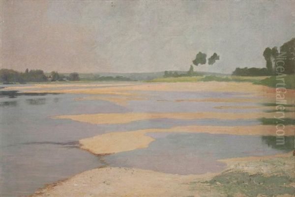 Bancs De Sable Sur La Loire by Joseph Vital Lacaze