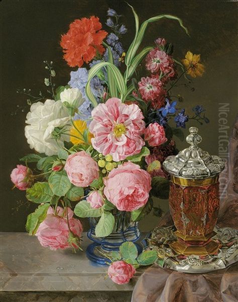 Flower Still Life Oil Painting by Andreas Lach