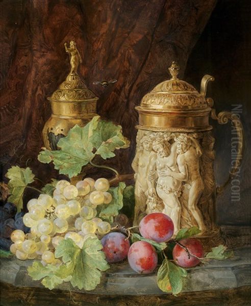 Stillleben Mit Fruchten Und Prunkkelch Oil Painting by Andreas Lach